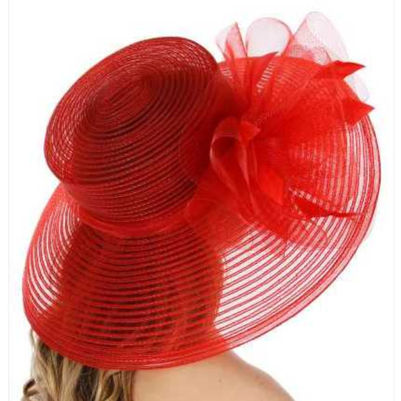 Dress hat with bow and feather